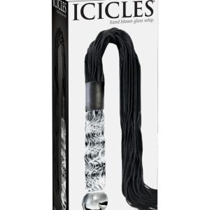 Icicles bič s steklenim dildo ročajem